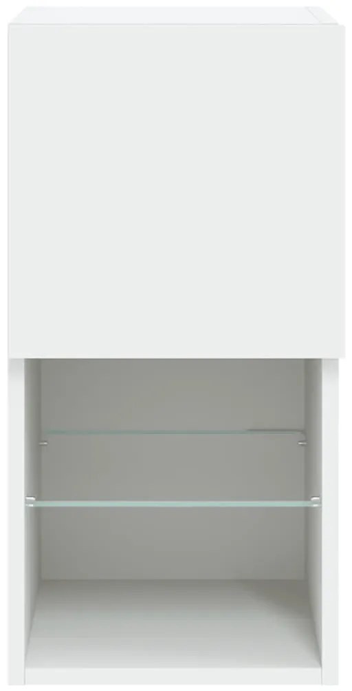 Móvel de TV c/ luzes LED 30,5x30x60 cm branco