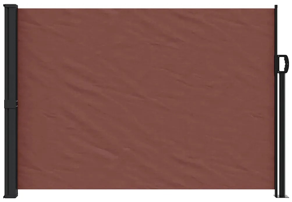 Toldo lateral retrátil 140x600 cm castanho