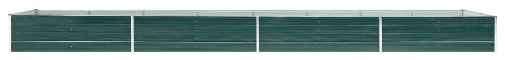 Canteiro elevado de jardim aço galvanizado 600x80x45 cm verde
