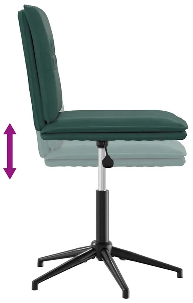 Cadeiras de jantar 2 pcs veludo verde-escuro