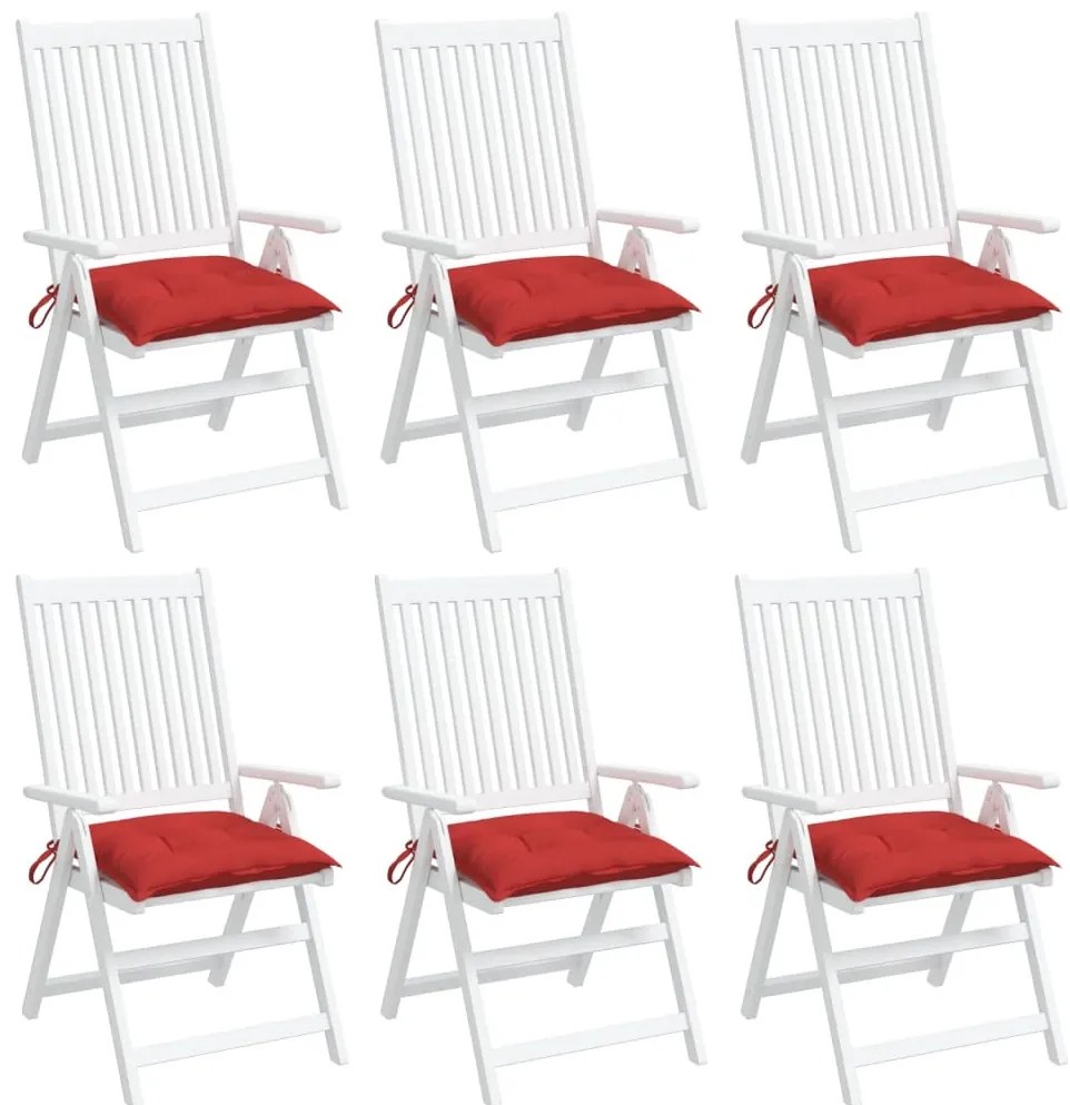 Almofadões para móveis de paletes 6 pcs tecido oxford vermelho