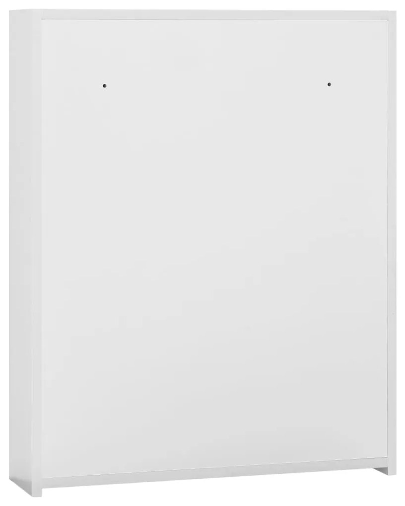 Armário espelhado para casa de banho 60x15x75 cm MDF branco