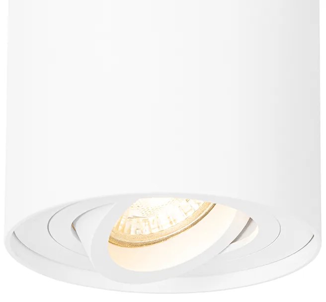 Foco de teto moderno branco inclinável e rotativo - Rondoo up Moderno
