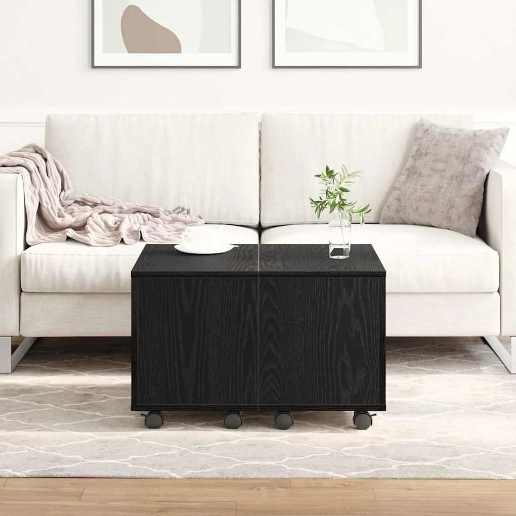 Mesa de Café vidaXL Carvalho Preto 60x60x38 cm Madeira Injetada