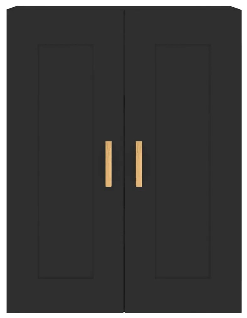 Móveis de parede 2 pcs derivados de madeira preto