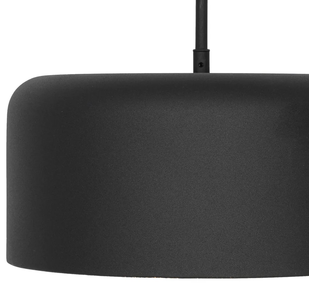 Candeeiro de suspensão retro preto com interior dourado - Jinte Retro,Industrial