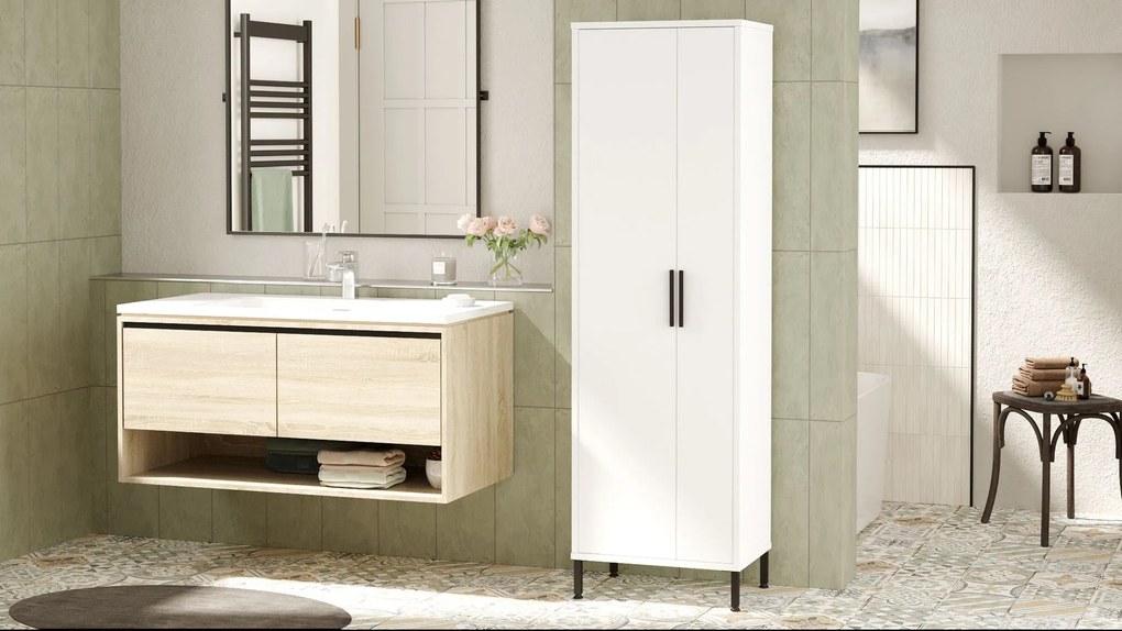 Armário Multiuso DY1 – Branco – 50,4 cm x 165 cm x 35,7 cm