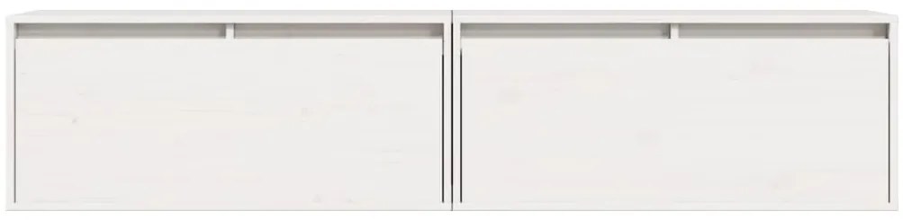 Armários de parede 2 pcs 80x30x35 cm pinho maciço branco