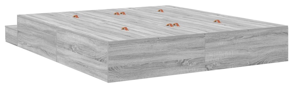 Estrado de Cama Cinzento Sonoma 200x200 cm