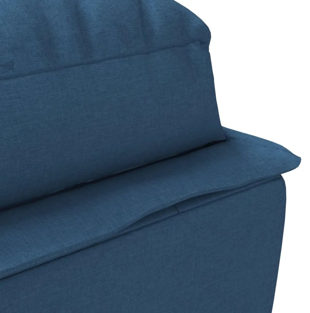 Chaise lounge com almofadões tecido azul