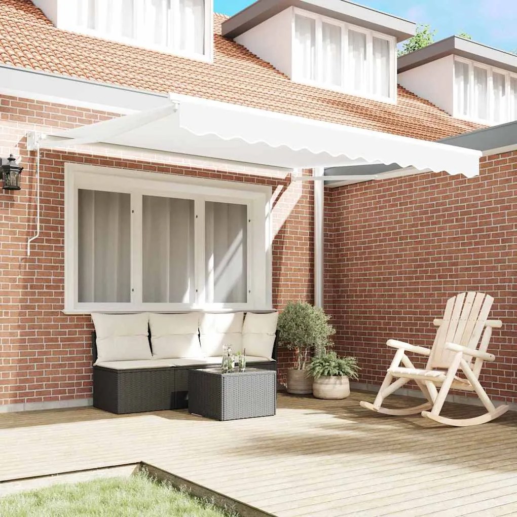 Toldo Retrátil Automático Branco 350 x 250 cm