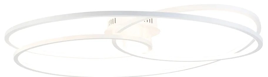 Candeeiro de teto branco 78 cm com LED regulável em 3 níveis - Rowin Design