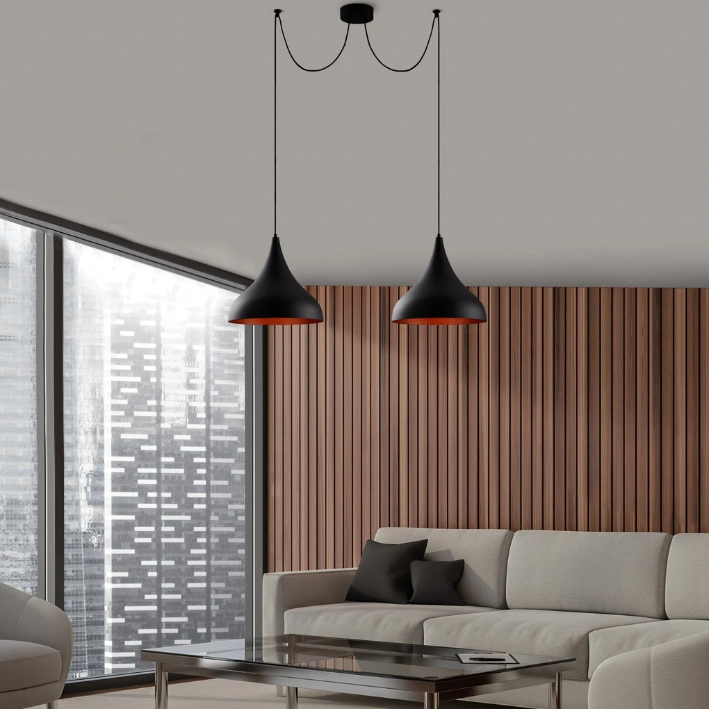Candeeiro de Teto Berceste – Preto – Diâmetro 131 cm x Altura 127 cm