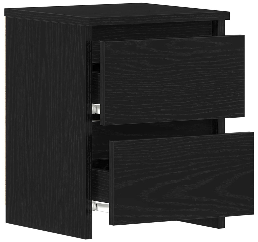 Camas de cabeceira vidaXL com gavetas 2 pcs Carvalho Preto 30x30x40 cm