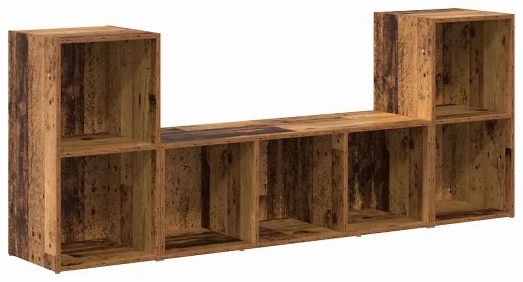 Conjunto de Estantes para TV 3 pcs Castanho 107 x 35 x 37 cm