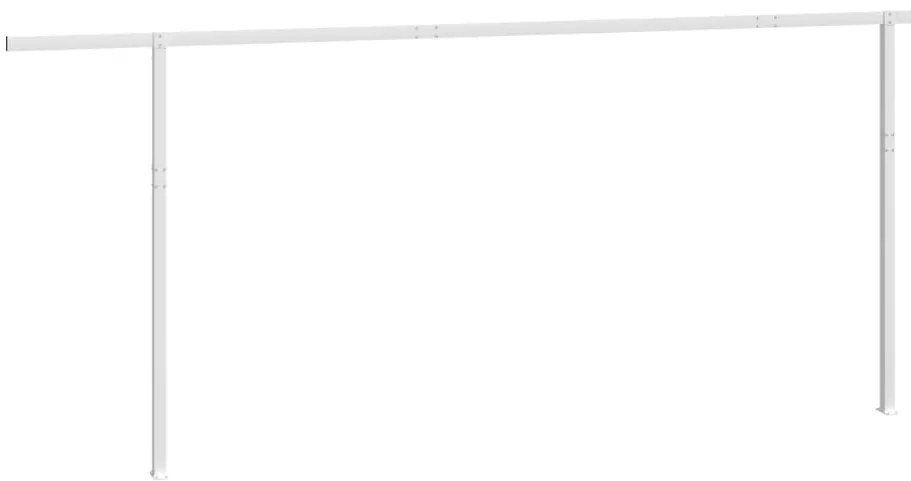 Conjunto de postes para toldo 600x245 cm ferro branco