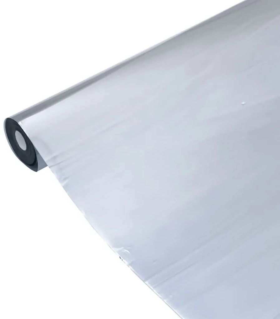 Película solar efeito refletor estático 45x500 cm PVC prateado