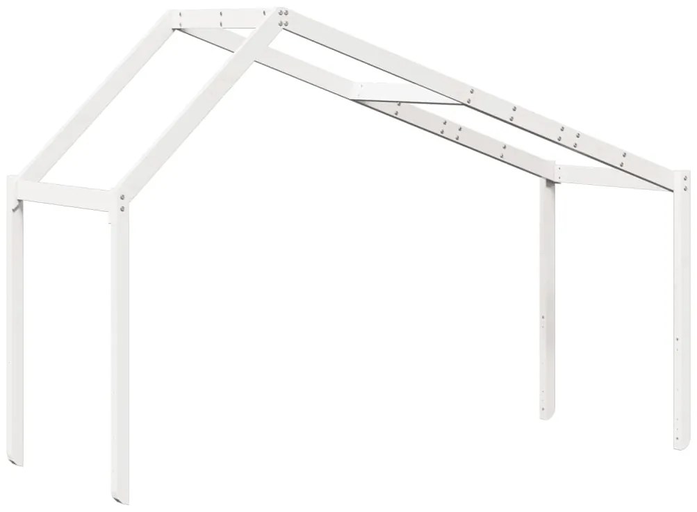 Telhado de cama infantil 203x80,5x142 cm pinho maciço branco