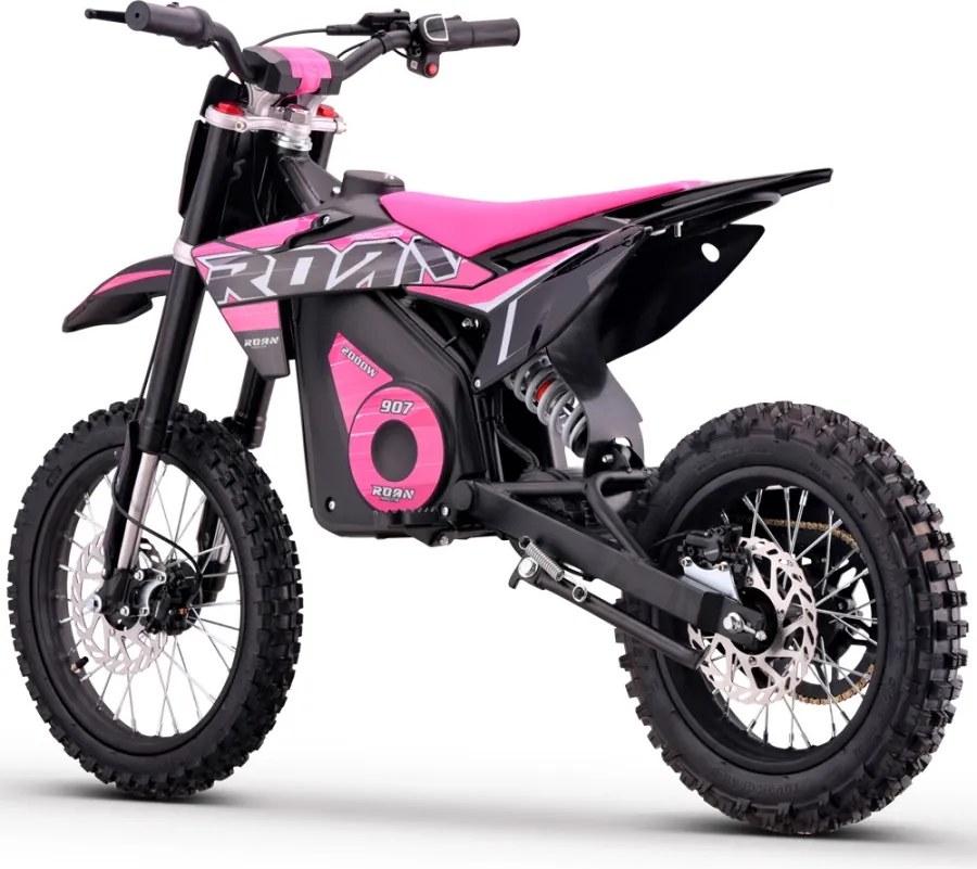 Mini moto elétrica para crianças velocidade até 50 km/h C/Limitador 907 2000W 48V 13Ah Litio Rosa