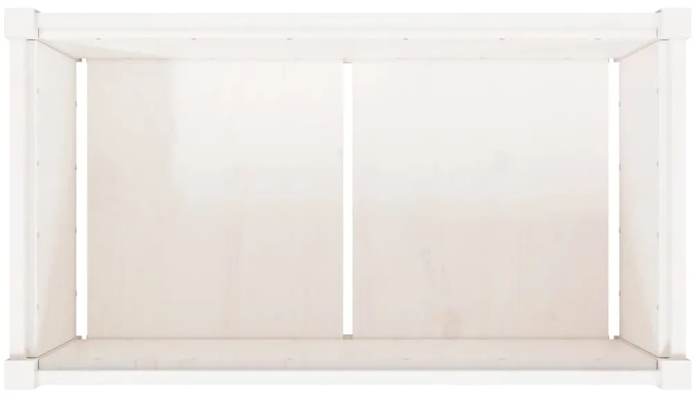 Vasos/floreiras de jardim 2 pcs madeira de pinho maciça branco