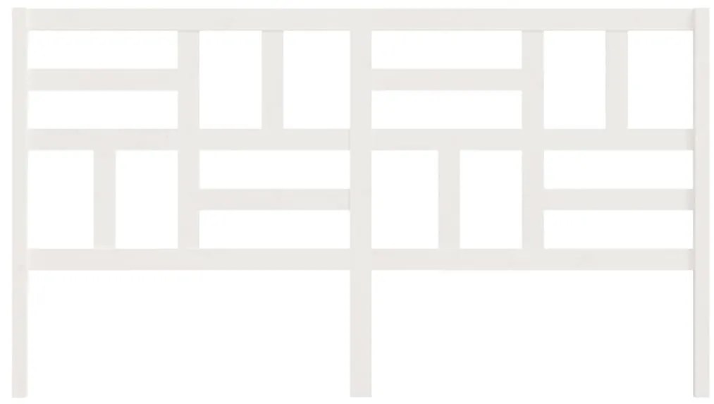Cabeceira de cama 206x4x104 cm pinho maciço branco