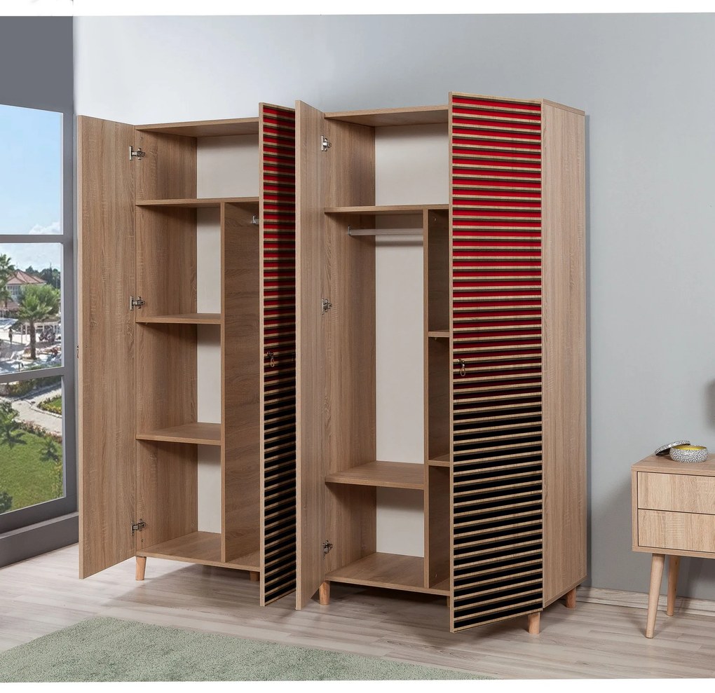 Roupeiro Imaj – Carvalho Sonoma – 180x192x52 cm