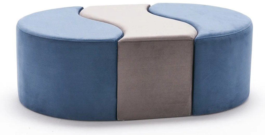 Pouffe Alya Puf – Azul Mink – 120 cm x 40 cm x 80 cm