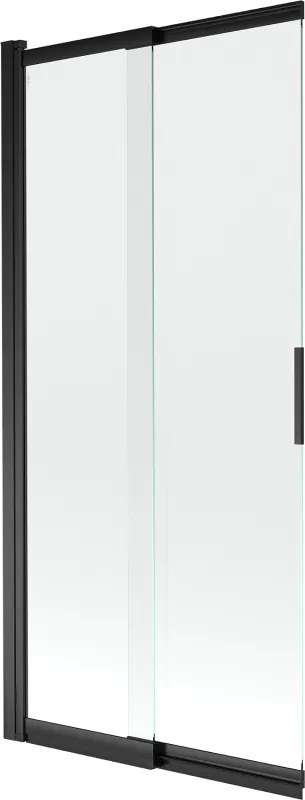 Mexen Fox divisória de duche de 2 painéis deslizantes 85 x 150 cm, transparente, preto - 891-085-002-70-00