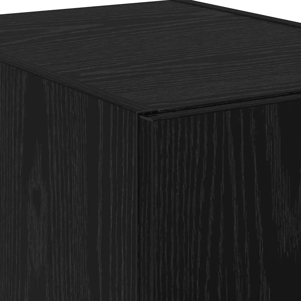 Buffet Alta Carvalho Preto 40x42.5x185 cm Madeira de Engenharia