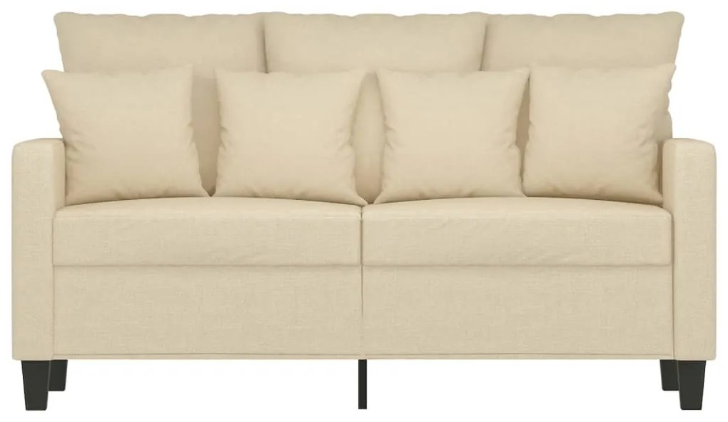 Sofá de 2 lugares tecido 120 cm cor creme