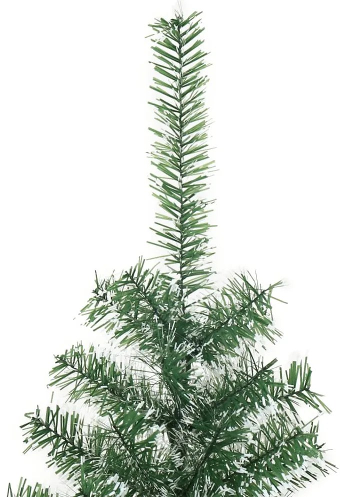 Árvore de Natal artificial c/ flocos de neve 210 cm verde