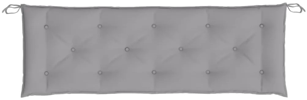 Almofadão p/ banco de jardim 150x50x7cm tecido oxford cinzento