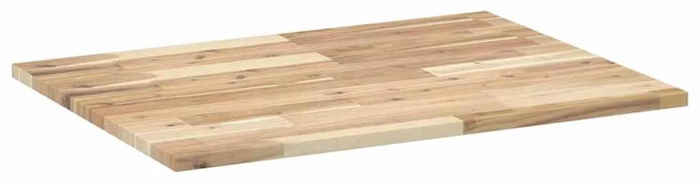 Tampo de mesa retangular 100x60x2 cm madeira de acácia maciça