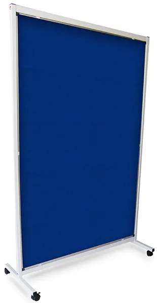 Biombo com Rodas 150x120cm Tecido Azul - Bi Office