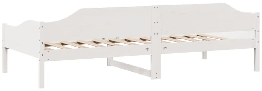Estrutura de cama sem colchão 80x200 cm pinho maciço branco