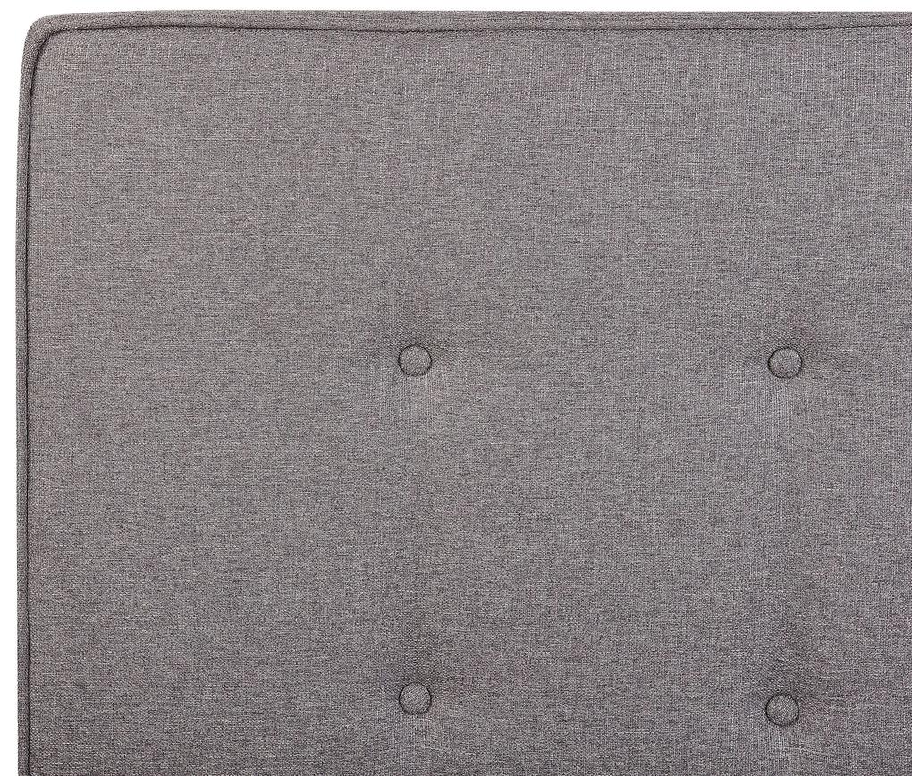 Cama de solteiro em tecido cinzento 90 x 200 cm AMBASSADOR Beliani