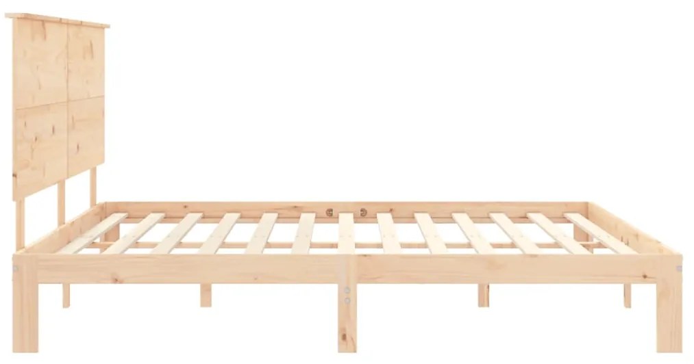 Cama sem colchão 200x200 cm madeira de pinho maciça