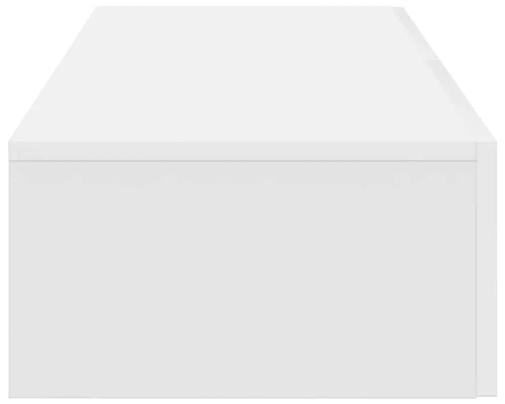 Prateleira parede c/ gavetas 60x26,5x15cm deriv. madeira branco