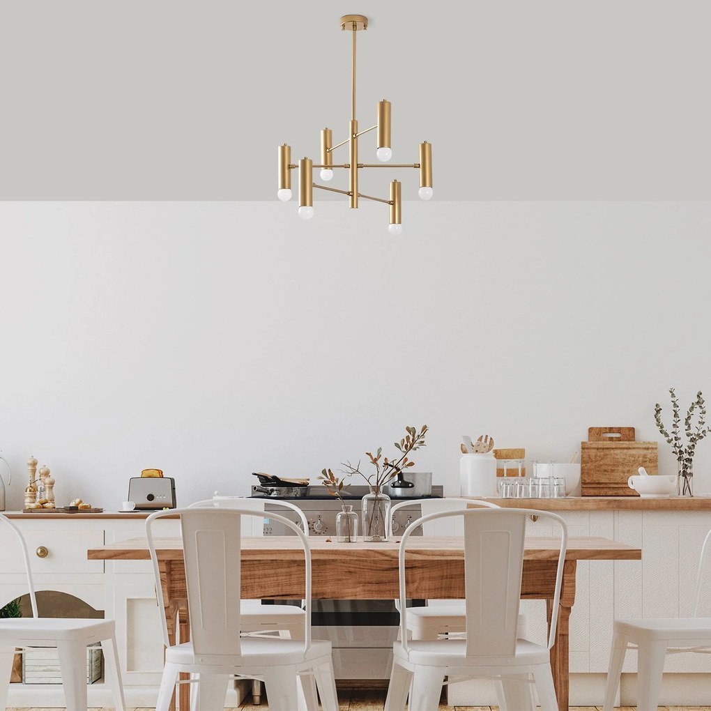 Chandelier Gharib – Dourado – 55 x 55 x 73 cm