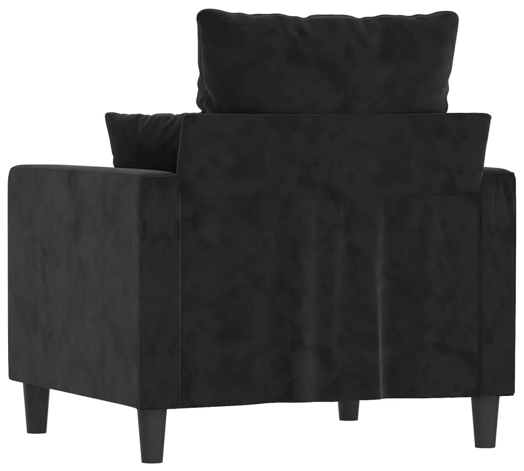 Poltrona 60 cm veludo preto