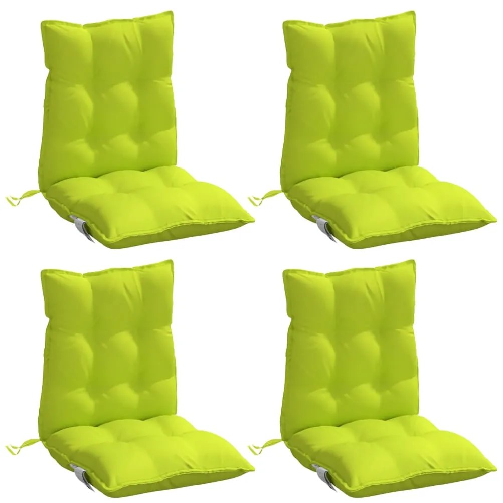 Almofadões cadeira encosto baixo 4 pcs oxford verde brilhante