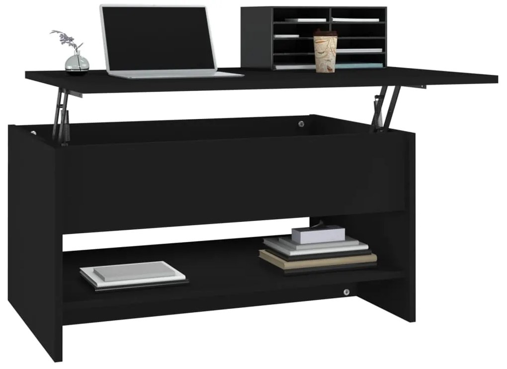 Mesa de centro 80x50x40 cm derivados de madeira preto