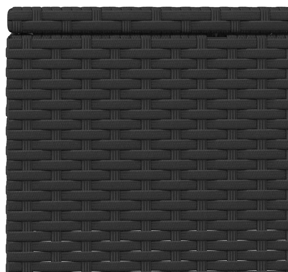 Espreguiçadeira com almofada flutuante vime PE preto