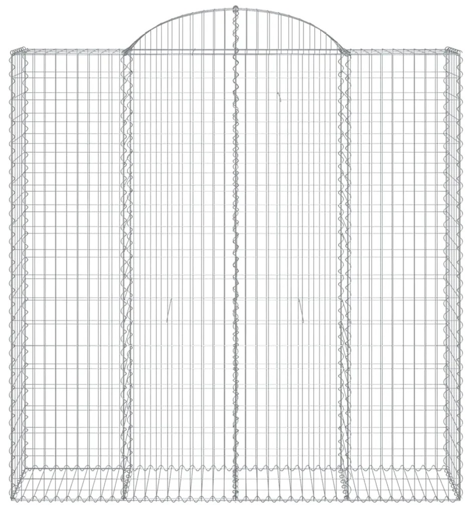 Cestos gabião arqueados 4pcs 200x50x200/220cm ferro galvanizado