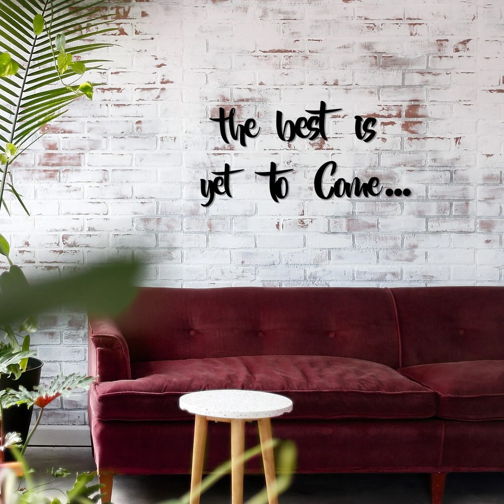 Acessório Decorativo de Parede The Best is Yet To Come – Preto – Espes