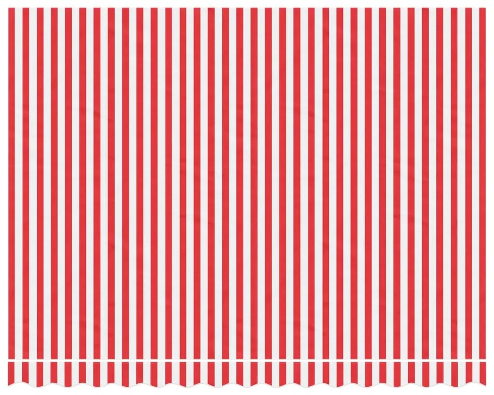 Tecido de substituição p/ toldo 3,5x2,5m riscas vermelho/branco