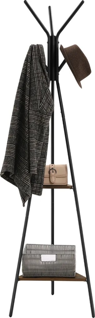 Cabide Bengaleiro de design industrial 49 x 179 x 49 cm Castanho Vintage-preto