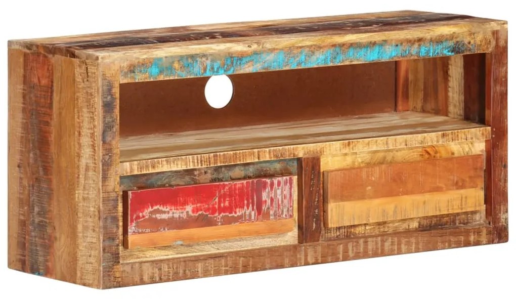 vidaXL Móvel de TV 88x30x40 cm madeira recuperada maciça