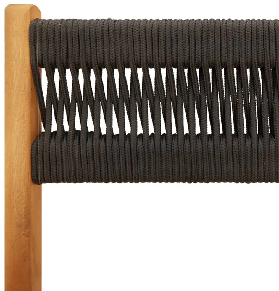 3 pcs conjunto de bistrô polipropileno/madeira maciça preto