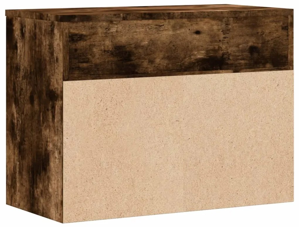 Banco sapateira 60x30x45cm derivados de madeira carvalho fumado